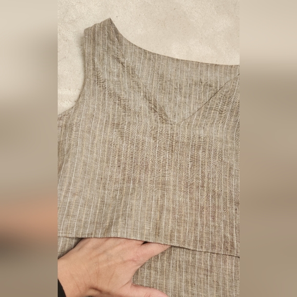 Theory Linen Shift Dress, Brown, size 2 - Picture 9 of 9